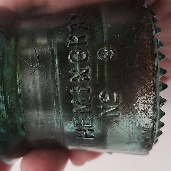 Vintage 1893 Hemingway No. 9 & 12 Glass Insulators - Picture 7 of 11
